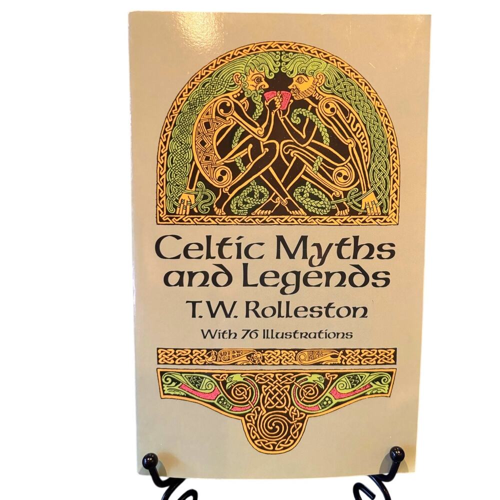 Vintage 1990, Celtic Myths and Legends Book by T.W. Rolleston, Illustrated, PB